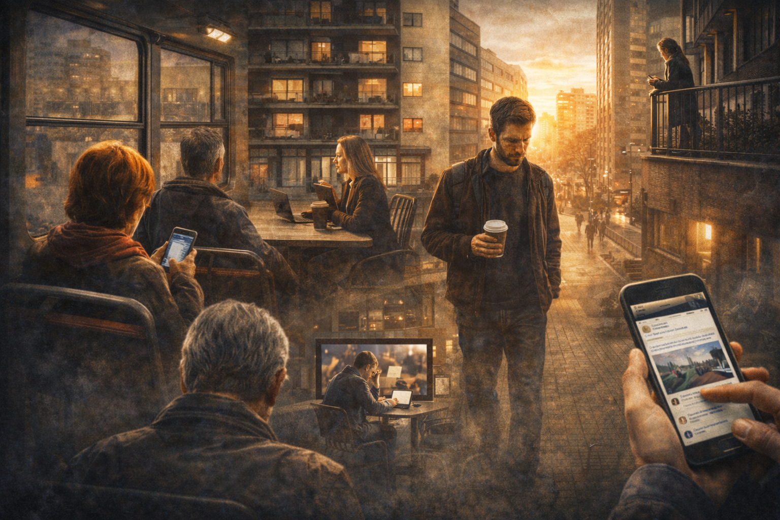 solitude urbaine dans une grande ville personnes isolées dans un environnement urbain