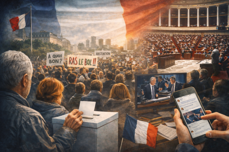 crise de la démocratie en France manifestation citoyens vote et débat politique